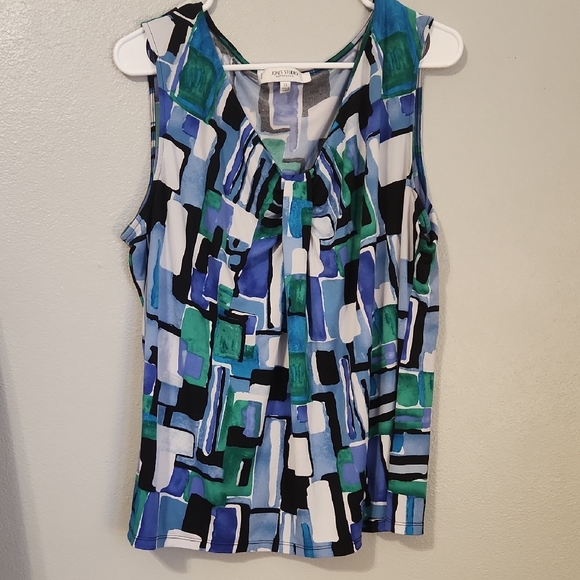 Colorful Geometric Sleeveless Top - Picture 1 of 5